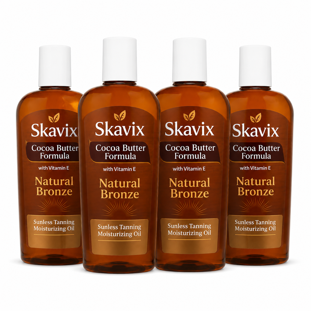 Skavix Natural Bronze Tanning Oil – Fast-Absorbing Cocoa Butter Moisturizer for a Sun-Kissed Glow