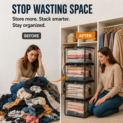 💖LAST DAY 50% OFF 📦jorevi® Large Heavy-Duty Thick Plastic Clear Storage