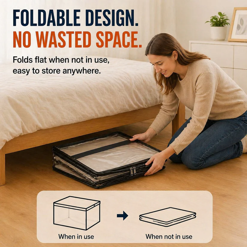 💖LAST DAY 50% OFF 📦jorevi® Large Heavy-Duty Thick Plastic Clear Storage