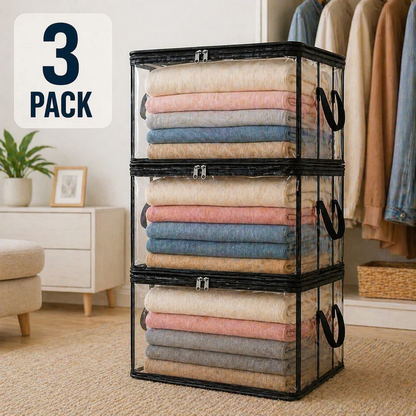 💖LAST DAY 50% OFF 📦jorevi® Large Heavy-Duty Thick Plastic Clear Storage