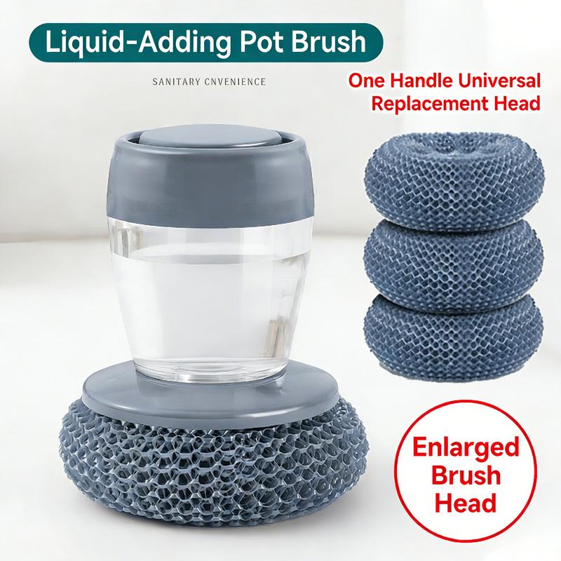 ✨ Automatic Liquid Filling Comfort Handle Soap Dispense Palm Brush
