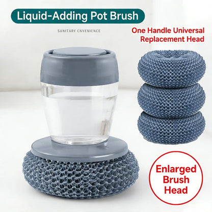 ✨ Automatic Liquid Filling Comfort Handle Soap Dispense Palm Brush