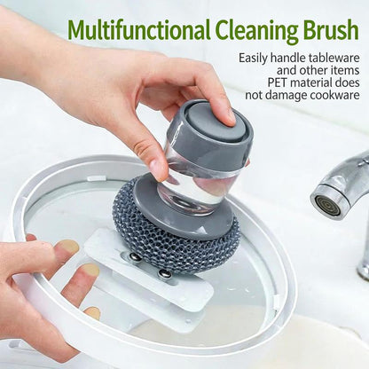 ✨ Automatic Liquid Filling Comfort Handle Soap Dispense Palm Brush