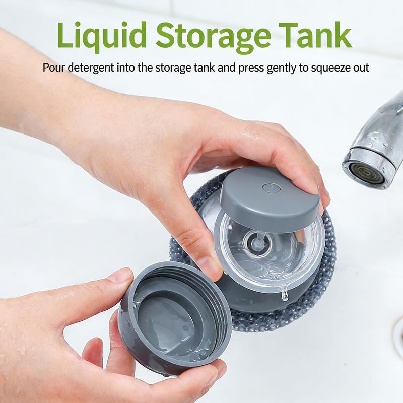 ✨ Automatic Liquid Filling Comfort Handle Soap Dispense Palm Brush