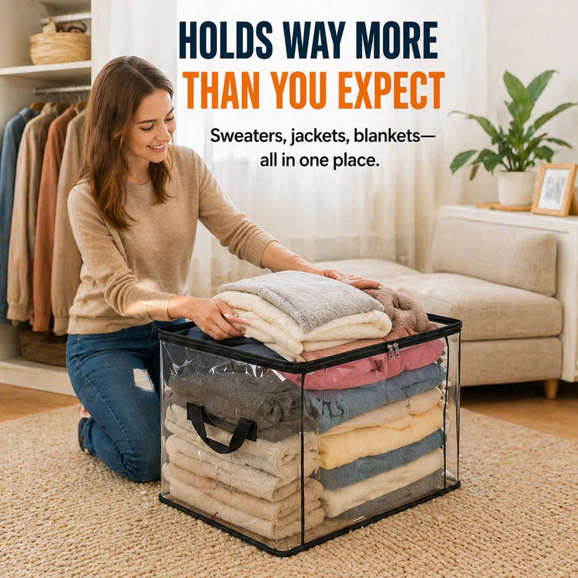 💖LAST DAY 50% OFF 📦jorevi® Large Heavy-Duty Thick Plastic Clear Storage
