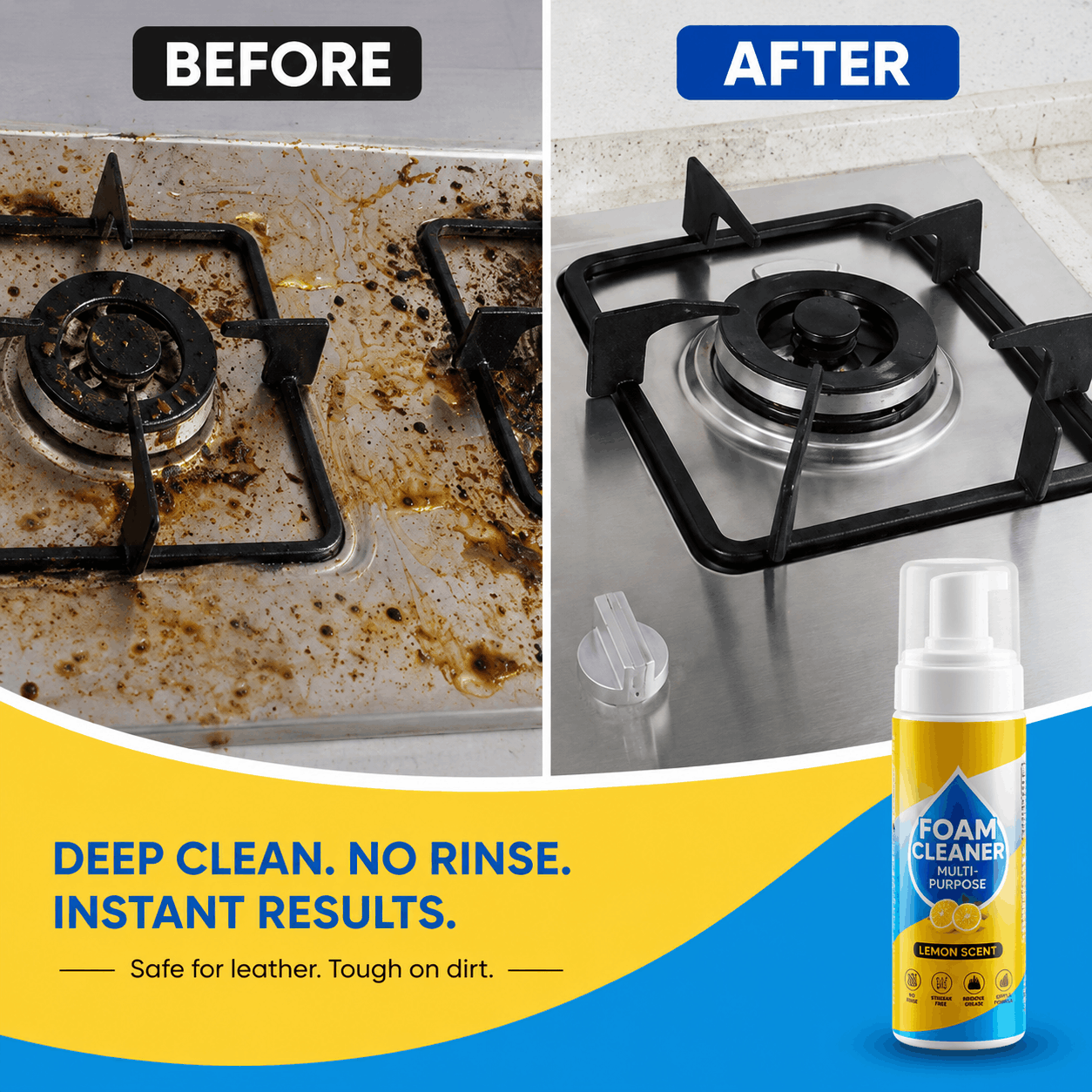 🔥Last Day 50% OFF🔥 Foam No-Rinse Cleaner — Spray, Wipe & Done Big Sale