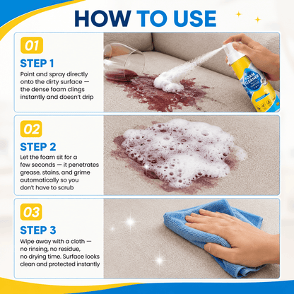 🔥Last Day 50% OFF🔥 Foam No-Rinse Cleaner — Spray, Wipe & Done Big Sale