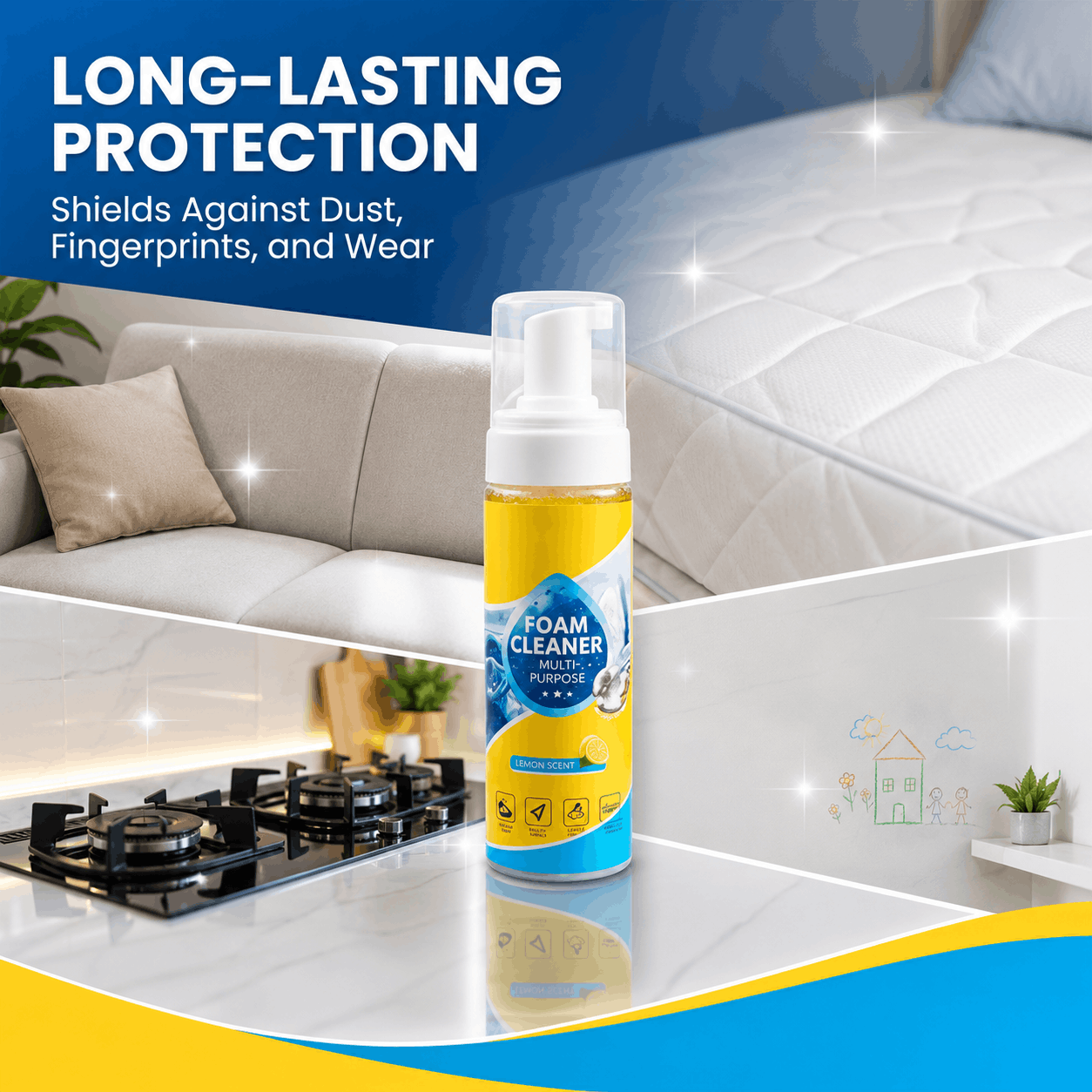 🔥Last Day 50% OFF🔥 Foam No-Rinse Cleaner — Spray, Wipe & Done Big Sale