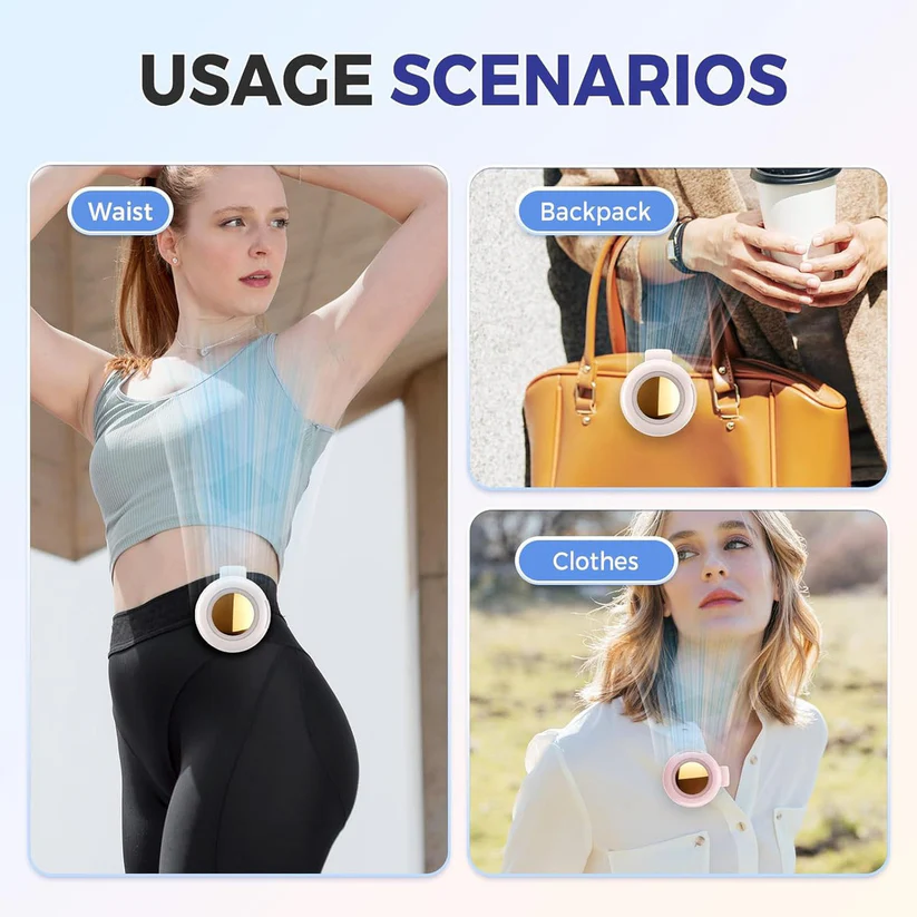 🌞Summer Sale 50% OFF🔥Portable Clip-On Waist Fan | Hands-free cooling under your shirt Big Sale